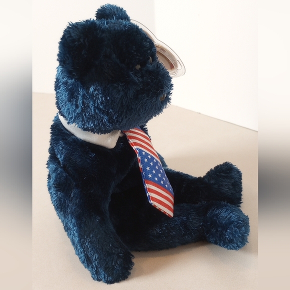 Ty Beanie Babies pops the bear 2002 plastic on ear tag 7th Generation Tush Tag - Picture 2 of 4